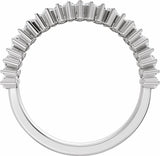 14K White Gold 1 CTW Lab-Grown Diamond Anniversary Band