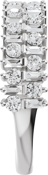 14K White Gold 1 CTW Lab-Grown Diamond Anniversary Band