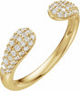 14K Yellow Gold 1/3 CTW Lab-Grown Diamond Open Band Size 7