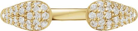 14K Yellow Gold 1/3 CTW Lab-Grown Diamond Open Band Size 7