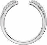 14K White Gold 1/3 CTW Lab-Grown Diamond Open Band Size 7