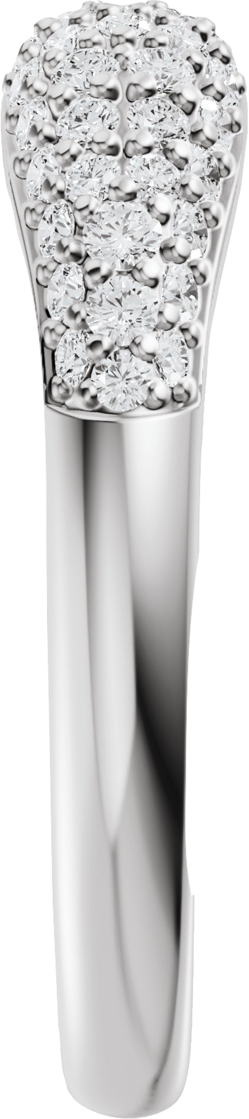 14K White Gold 1/3 CTW Lab-Grown Diamond Open Band Size 7