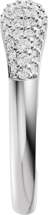 14K White Gold 1/3 CTW Lab-Grown Diamond Open Band Size 7