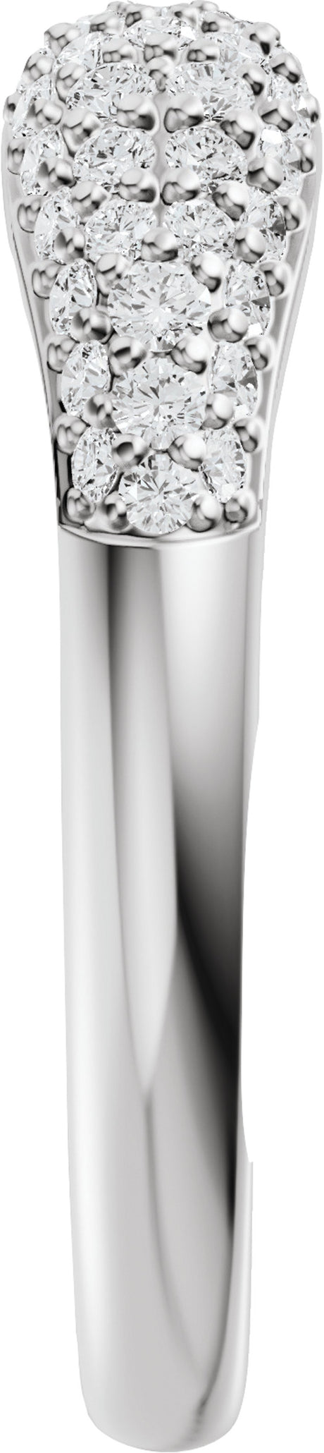 14K White Gold 1/3 CTW Lab-Grown Diamond Open Band Size 7