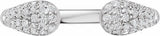14K White Gold 1/3 CTW Lab-Grown Diamond Open Band Size 7