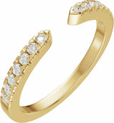 14K Yellow Gold 1/6 CTW Lab-Grown Diamond Open Band