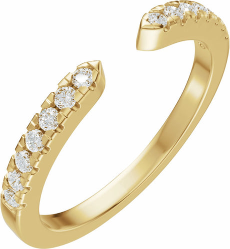 14K Yellow Gold 1/6 CTW Lab-Grown Diamond Open Band
