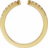 14K Yellow Gold 1/6 CTW Lab-Grown Diamond Open Band