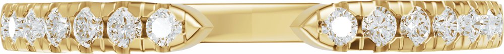 14K Yellow Gold 1/6 CTW Natural Diamond Open Band