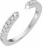 14K White Gold 1/6 CTW Lab-Grown Diamond Open Band Size 7