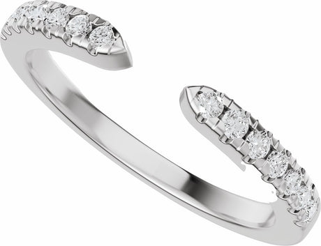 14K White Gold 1/6 CTW Lab-Grown Diamond Open Band Size 7