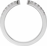 14K White Gold 1/6 CTW Lab-Grown Diamond Open Band Size 7