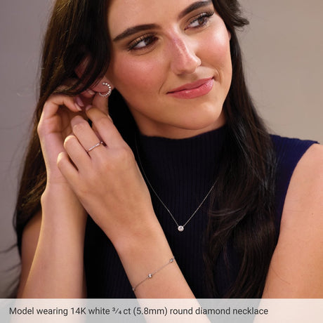 14K Yellow 1/10 CT Natural Diamond 16-18" Necklace