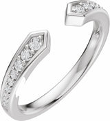 14K White Gold 1/5 CTW Lab-Grown Diamond Open Band Size 7