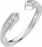 14K White Gold 1/5 CTW Lab-Grown Diamond Open Band Size 7
