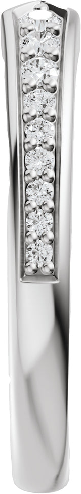 14K White Gold 1/5 CTW Lab-Grown Diamond Open Band Size 7