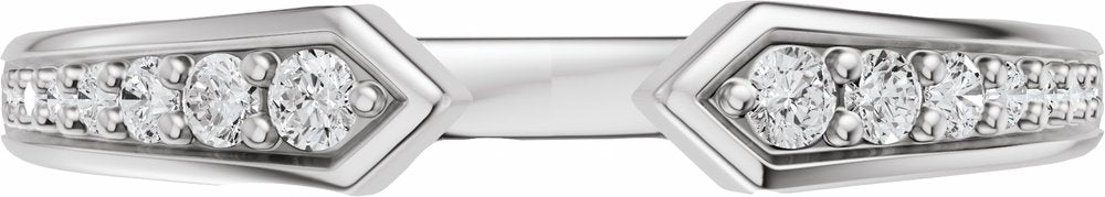 14K White Gold 1/5 CTW Lab-Grown Diamond Open Band Size 7
