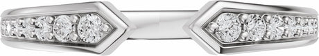 14K White Gold 1/5 CTW Lab-Grown Diamond Open Band Size 7