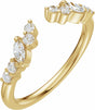 14K Yellow Gold 1/4 CTW Natural Diamond Open Band Size 7