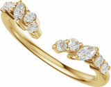 14K Yellow Gold 1/4 CTW Lab-Grown Diamond Open Band Size 7