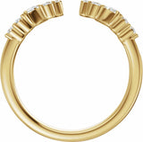 14K Yellow Gold 1/4 CTW Natural Diamond Open Band Size 7