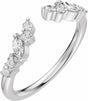 14K White Gold 1/4 CTW Lab-Grown Diamond Open Band Size 7