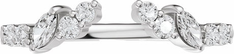 14K White Gold 1/4 CTW Lab-Grown Diamond Open Band Size 7