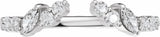 14K White Gold 1/4 CTW Natural Diamond Open Band Size 7
