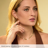 14K Yellow Gold 1.6 mm Herringbone 18" Chain