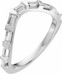 Platinum 3/8 CTW Natural Diamond Contour Band