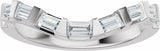 14K White Gold 3/8 CTW Lab-Grown Diamond Contour Band