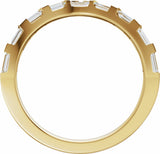 14K Yellow Gold 3/8 CTW Lab-Grown Diamond Contour Band
