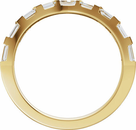 14K Yellow Gold 3/8 CTW Lab-Grown Diamond Contour Band