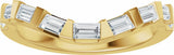 14K Yellow Gold 3/8 CTW Natural Diamond Contour Band