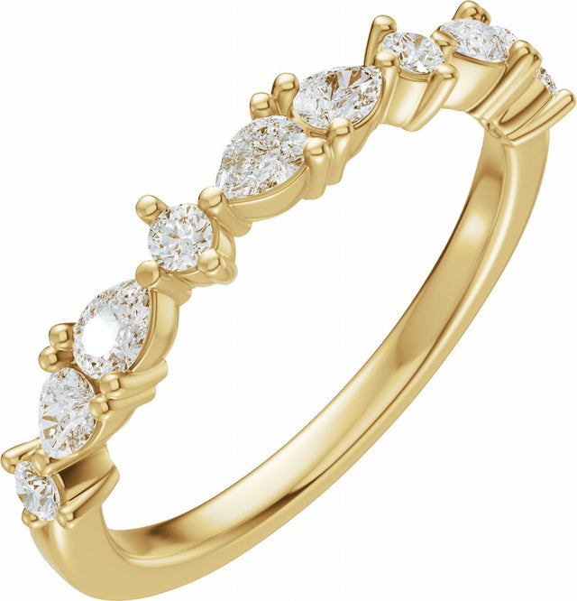 14K Yellow Gold 1/2 CTW Natural Diamond Anniversary Band