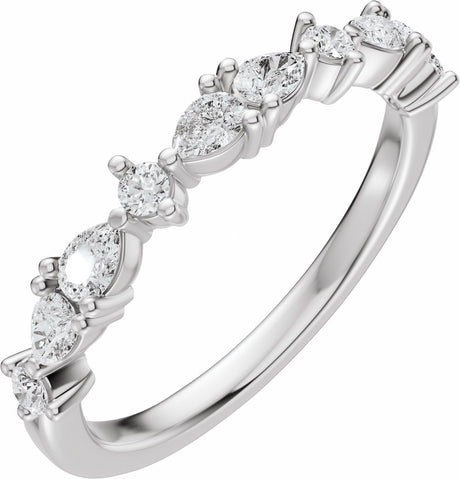 14K White Gold 1/2 CTW Lab-Grown Diamond Anniversary Band