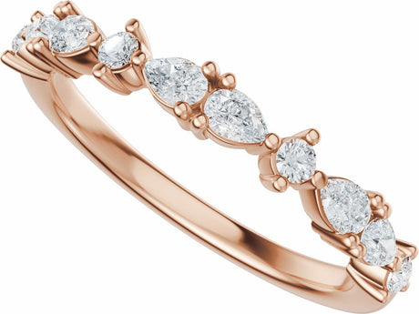 14K Rose Gold 1/2 CTW Lab-Grown Diamond Anniversary Band