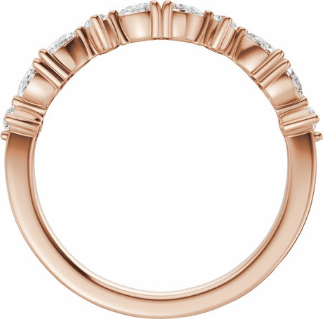 14K Rose Gold 1/2 CTW Lab-Grown Diamond Anniversary Band