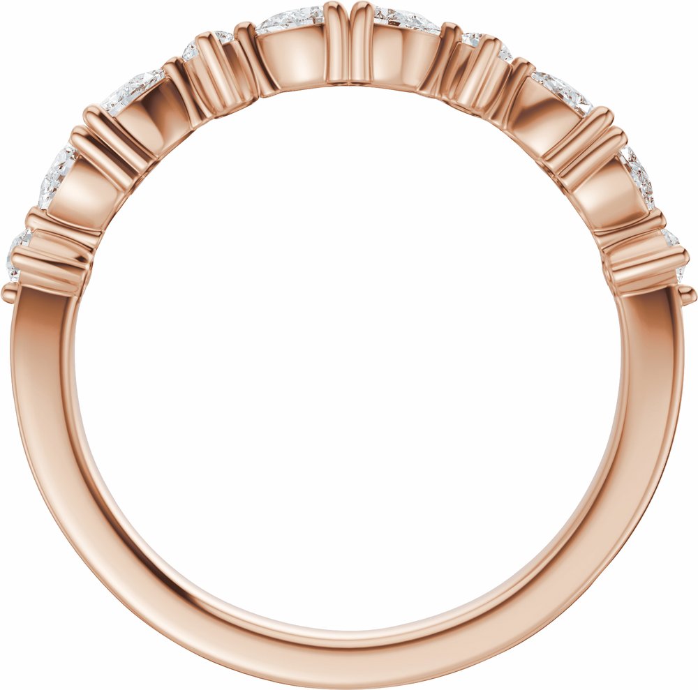 14K Rose Gold 1/2 CTW Lab-Grown Diamond Anniversary Band