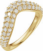 14K Yellow Gold 7/8 CTW Lab-Grown Diamond Contour Band