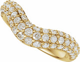 14K Yellow Gold 7/8 CTW Lab-Grown Diamond Contour Band