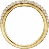 14K Yellow Gold 7/8 CTW Lab-Grown Diamond Contour Band