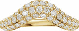 14K Yellow Gold 7/8 CTW Lab-Grown Diamond Contour Band