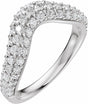 14K White Gold 7/8 CTW Lab-Grown Diamond Contour Band