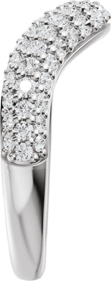 14K White Gold 7/8 CTW Lab-Grown Diamond Contour Band