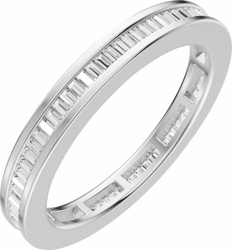 14K White Gold 1/2 CTW Natural Diamond Eternity Band