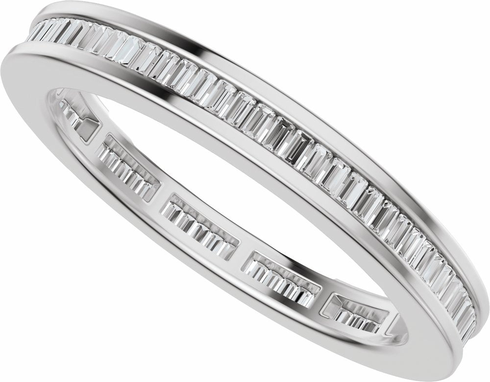 14K White Gold 1/2 CTW Natural Diamond Eternity Band
