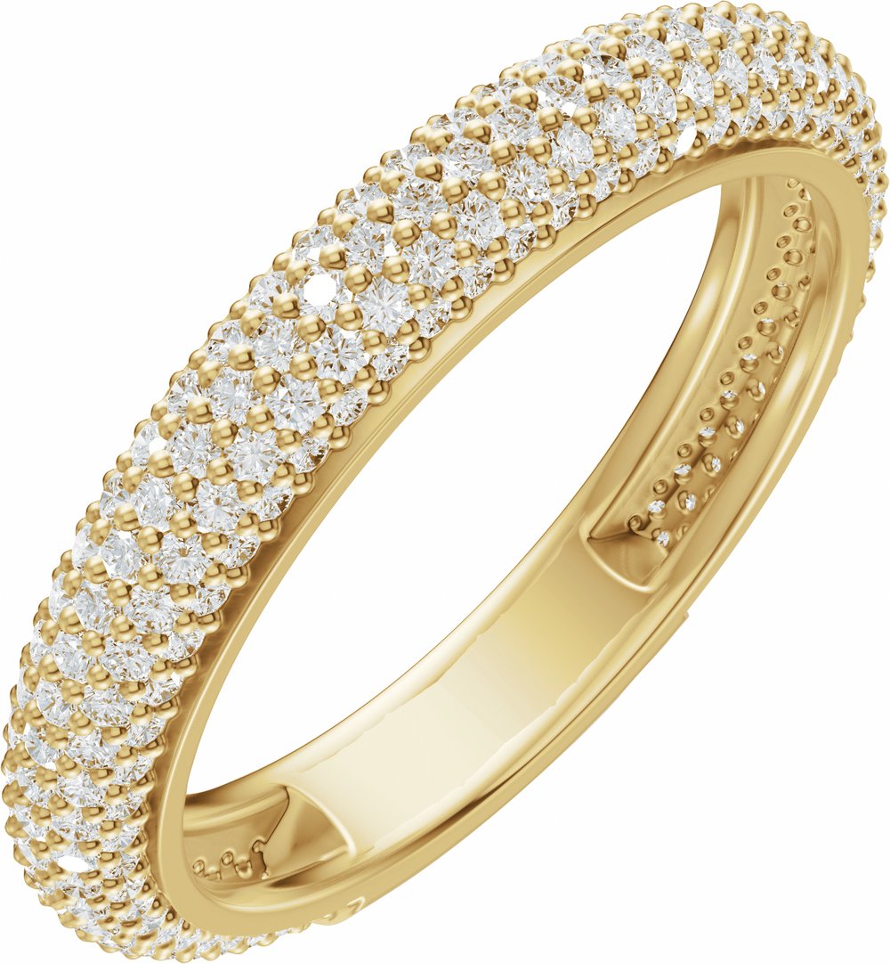 14K Yellow Gold 9/10 CTW Lab-Grown Diamond Anniversary Band