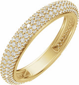 14K Yellow Gold 9/10 CTW Lab-Grown Diamond Anniversary Band