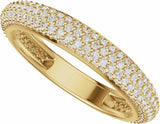 14K Yellow Gold 9/10 CTW Lab-Grown Diamond Anniversary Band